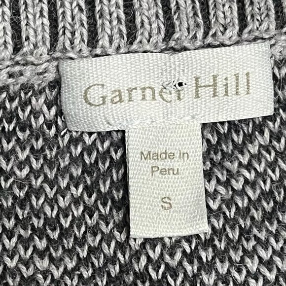 Garnet Hill Sweater S Pima Cotton Baby Alpaca Chevron Slouchy Drop Shoulder - Picture 10 of 12